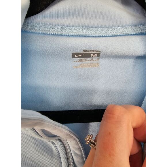 Nike Women's Blue Flt Dry Quater Zip Long Sleeve Sweatshirt Size M - Picture 4 of 4